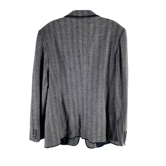 Feraud Virgin Wool Striped Blazer Jacket SZ 14 - Picture 7 of 8